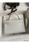 Hermes Kelly Mini II Sellier Handmade Bag In Gris Pale Epsom Calfskin