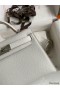 Hermes Kelly Mini II Sellier Handmade Bag In Gris Pale Epsom Calfskin