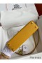 Hermes Kelly Mini II Sellier Handmade Bag In Jaune Ambre Epsom Calfskin