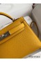 Hermes Kelly Mini II Sellier Handmade Bag In Jaune Ambre Epsom Calfskin