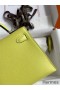 Hermes Kelly Mini II Sellier Handmade Bag In Jaune Bourgeon Chevre Mysore Leather