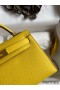 Hermes Kelly Mini II Sellier Handmade Bag In Jaune de Naples Epsom Calfskin