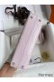 Hermes Kelly Mini II Sellier Handmade Bag In Mauve Pale Matte Alligator Leathe