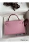 Hermes Kelly Mini II Sellier Handmade Bag In Mauve Sylvestre Epsom Calfskin