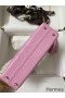 Hermes Kelly Mini II Sellier Handmade Bag In Mauve Sylvestre Matte Alligator Leather