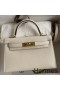 Hermes Kelly Mini II Sellier Handmade Bag In Nata Chevre Mysore Leather