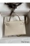 Hermes Kelly Mini II Sellier Handmade Bag In Nata Chevre Mysore Leather