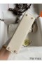 Hermes Kelly Mini II Sellier Handmade Bag In Nata Chevre Mysore Leather