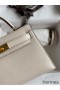 Hermes Kelly Mini II Sellier Handmade Bag In Nata Chevre Mysore Leather