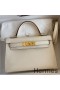 Hermes Kelly Mini II Sellier Handmade Bag In Nata Epsom Calfskin