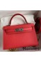 Hermes Kelly Mini II Sellier Handmade Bag In Piment Epsom Calfskin