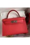 Hermes Kelly Mini II Sellier Handmade Bag In Piment Epsom Calfskin