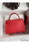 Hermes Kelly Mini II Sellier Handmade Bag In Piment Epsom Calfskin