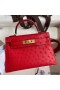Hermes Kelly Mini II Sellier Handmade Bag In Red Ostrich Leather