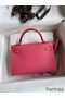 Hermes Kelly Mini II Sellier Handmade Bag In Rose Azalee Epsom Calfskin