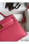 Hermes Kelly Mini II Sellier Handmade Bag In Rose Azalee Epsom Calfskin
