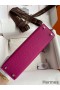 Hermes Kelly Mini II Sellier Handmade Bag In Rose Purple Epsom Calfskin