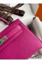 Hermes Kelly Mini II Sellier Handmade Bag In Rose Purple Epsom Calfskin