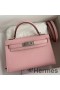 Hermes Kelly Mini II Sellier Handmade Bag In Rose Sakura Epsom Calfskin