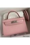 Hermes Kelly Mini II Sellier Handmade Bag In Rose Sakura Epsom Calfskin