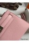 Hermes Kelly Mini II Sellier Handmade Bag In Rose Sakura Epsom Calfskin