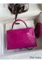 Hermes Kelly Mini II Sellier Handmade Bag In Rose Scheherazade Shiny Alligator Leather