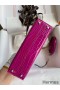 Hermes Kelly Mini II Sellier Handmade Bag In Rose Scheherazade Shiny Alligator Leather