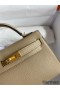 Hermes Kelly Mini II Sellier Handmade Bag In Trench Chevre Mysore Leather