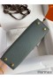 Hermes Kelly Mini II Sellier Handmade Bag In Vert Amande Epsom Calfskin