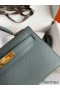 Hermes Kelly Mini II Sellier Handmade Bag In Vert Amande Epsom Calfskin