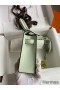 Hermes Kelly Mini II Sellier Handmade Bag In Vert Fizz Chevre Mysore Leather