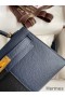 Hermes Kelly Mini II Sellier Tri - color Bag In Black/Blue Indigo/Red Calfskin