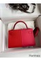 Hermes Kelly Mini II Sellier Tri - color Bag In Red/Rose Extreme/Blue Epsom Calfskin