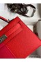 Hermes Kelly Mini II Sellier Tri - color Bag In Red/Rose Extreme/Blue Epsom Calfskin