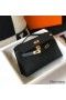 Hermes Kelly Pochette Bag In Black Epsom Leather