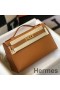 Hermes Kelly Pochette Bag In God Epsom Leather