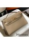 Hermes Kelly Pochette Bag In Gris Tourterelle Epsom Leather