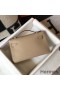 Hermes Kelly Pochette Bag In Gris Tourterelle Epsom Leather