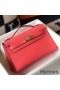 Hermes Kelly Pochette Bag In Rose Lipstick Epsom Leather