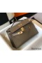 Hermes Kelly Pochette Bag In Taupe Grey Epsom Leather