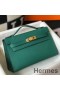 Hermes Kelly Pochette Bag In Vert Veronese Epsom Leather