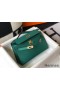 Hermes Kelly Pochette Bag In Vert Veronese Epsom Leather