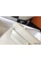 Hermes Kelly Pochette Bag In White Epsom Leather