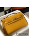 Hermes Kelly Pochette Bag In Yellow Epsom Leather