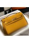 Hermes Kelly Pochette Bag In Yellow Epsom Leather
