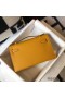 Hermes Kelly Pochette Bag In Yellow Epsom Leather