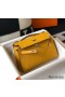 Hermes Kelly Pochette Bag In Yellow Epsom Leather