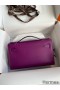Hermes Kelly Pochette Handmade Bag In Anemone Swift Calfskin