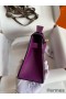 Hermes Kelly Pochette Handmade Bag In Anemone Swift Calfskin