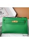 Hermes Kelly Pochette Handmade Bag In Bamboo Swift Calfskin